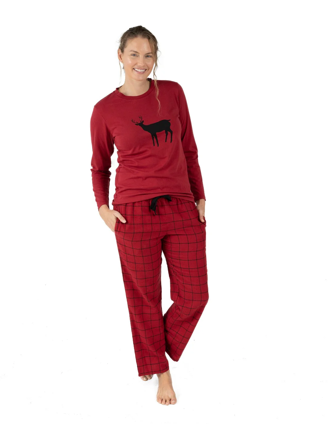 Women's Reindeer Flannel Set - Image 2
