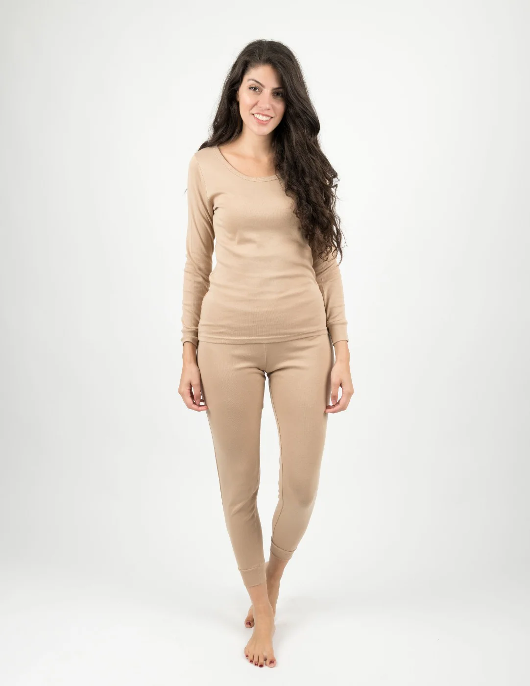Women's Neutral Solid Color Pajamas - Image 13
