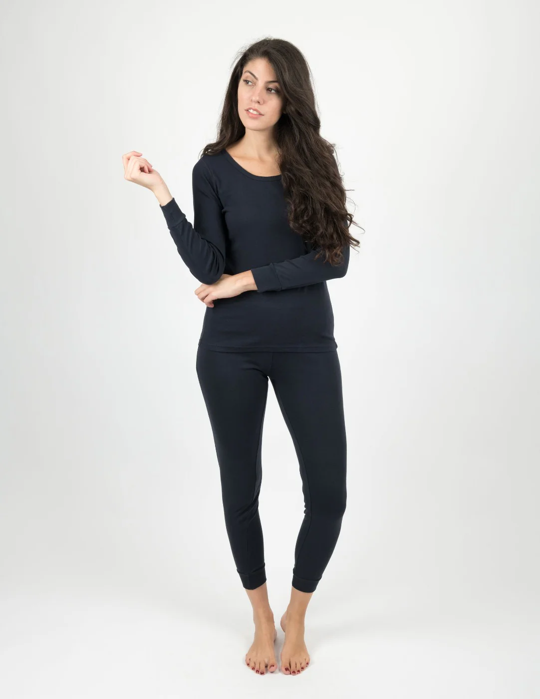 Women's Neutral Solid Color Pajamas - Image 2