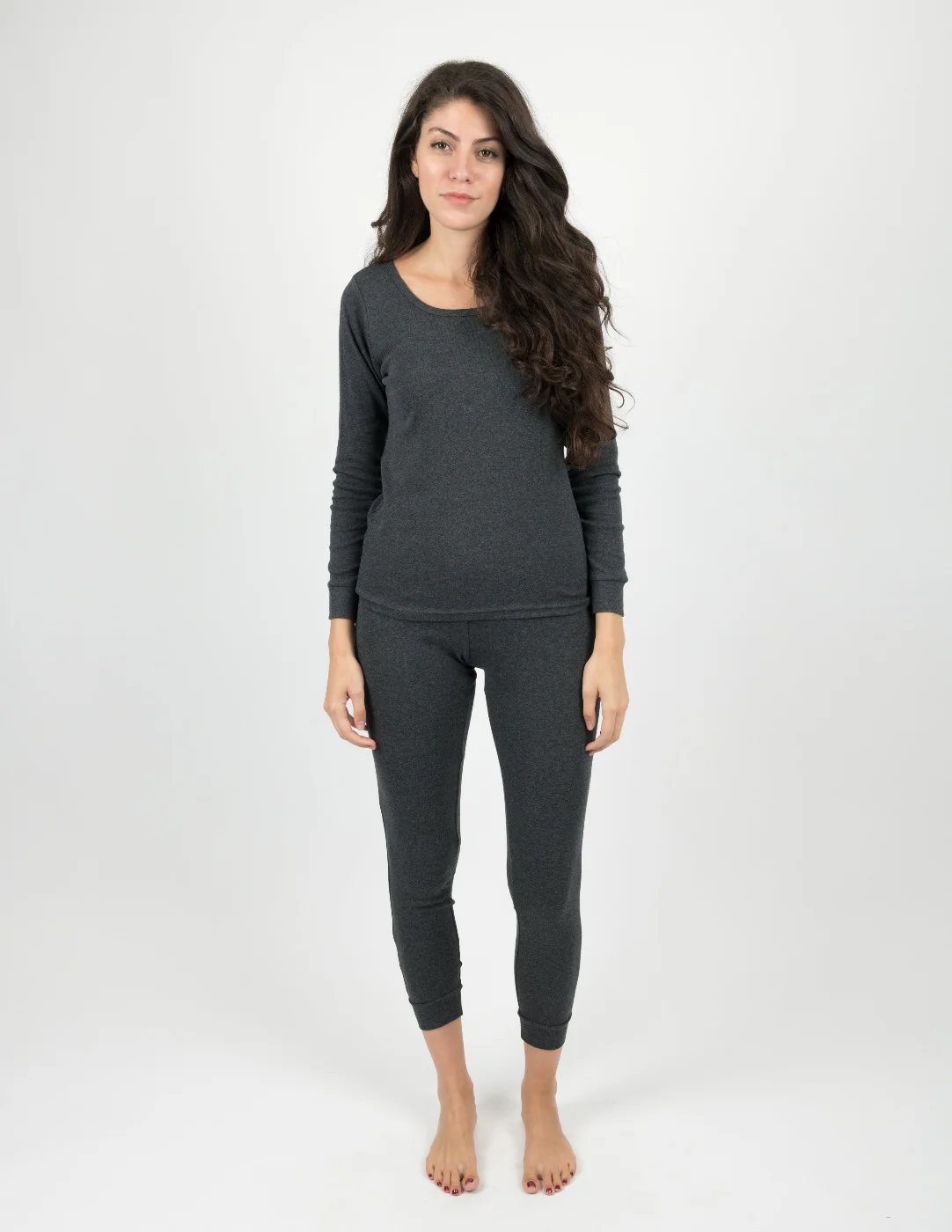 Women's Neutral Solid Color Pajamas - Image 8