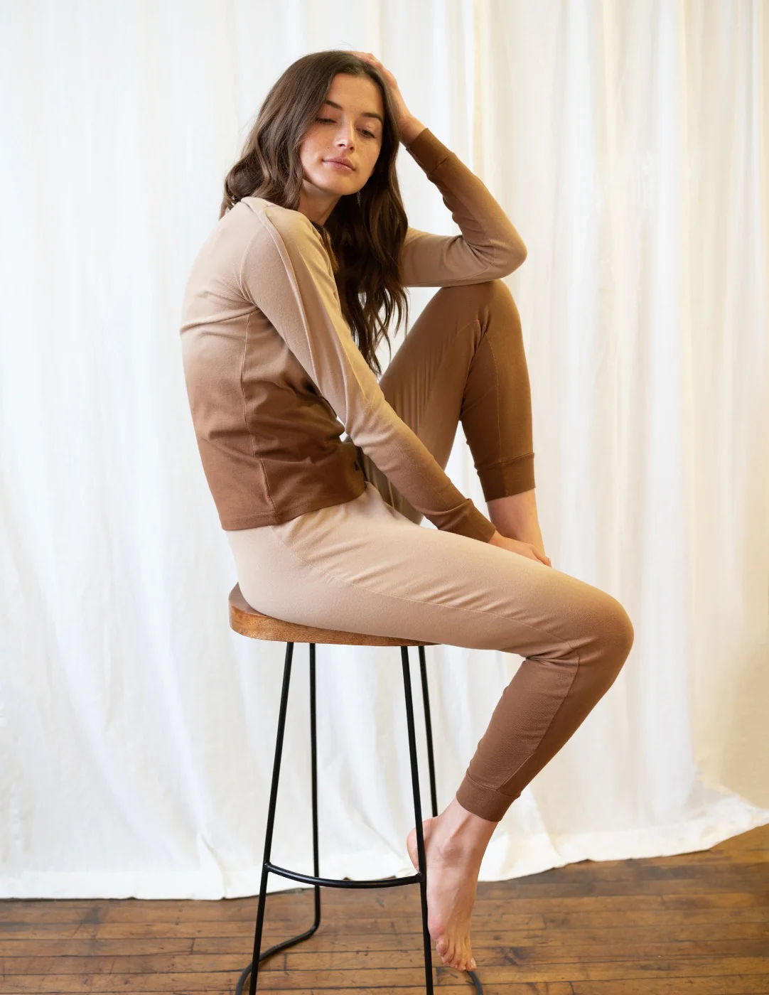 Women's Ombré Dye Cotton Pajamas - Image 2