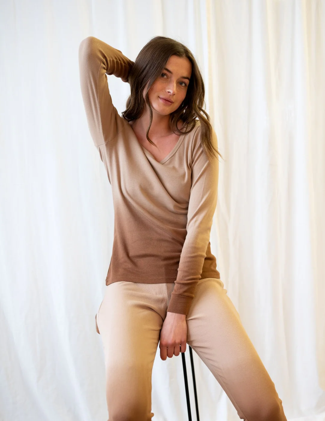 Women's Ombré Dye Cotton Pajamas - Image 3