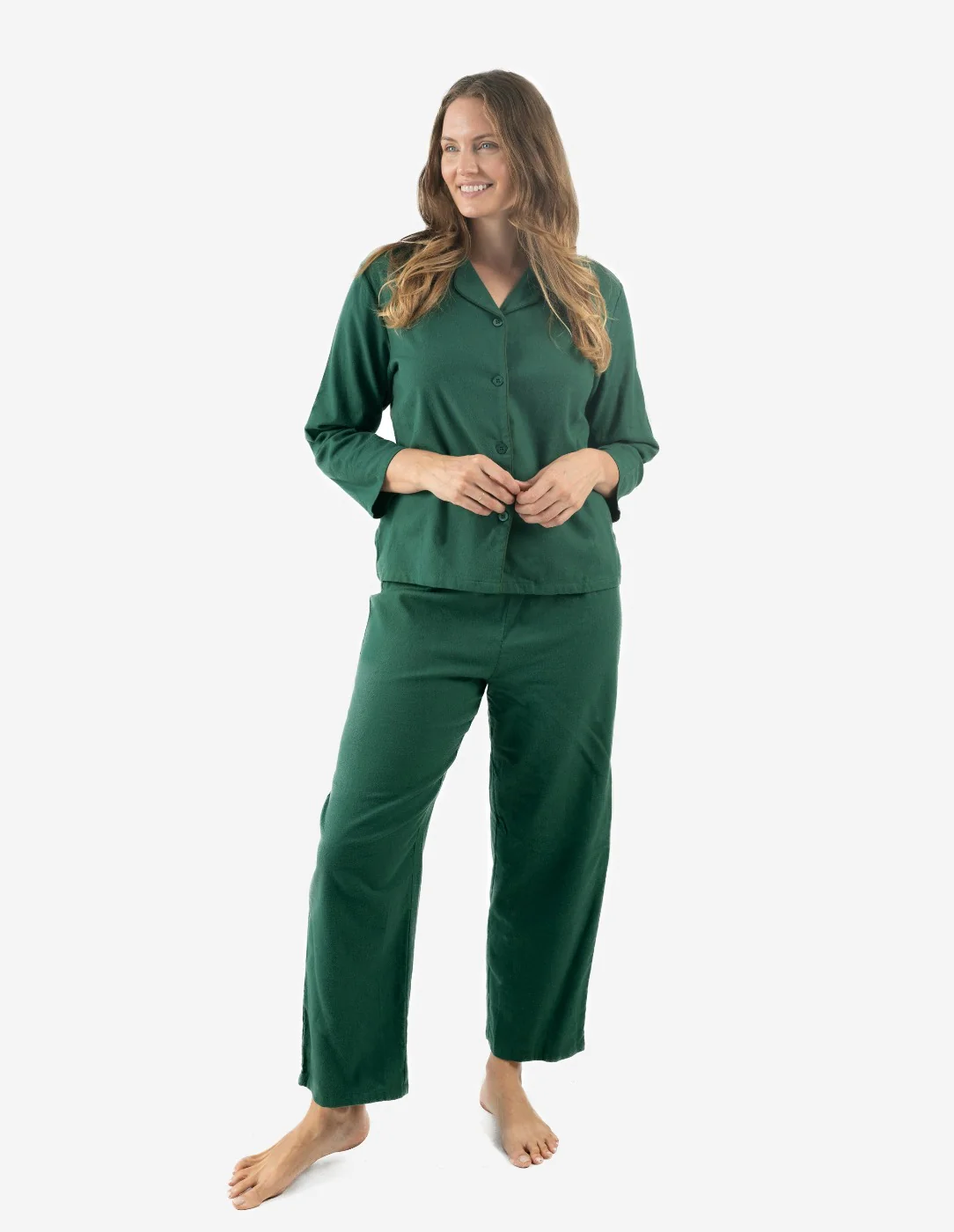 Women's Solid Color Flannel Pajamas - Image 5