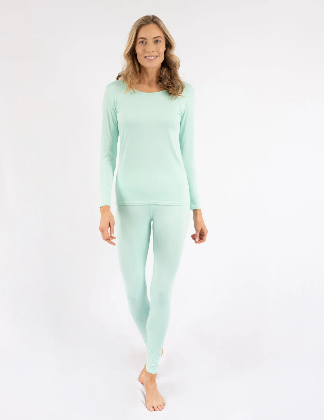 Women's Classic Solid Color Thermal Pajamas - Image 14