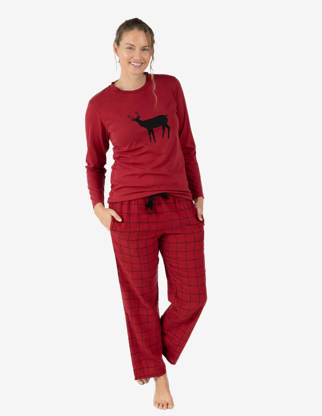 Women's Animal Print Flannel Set - Image 3